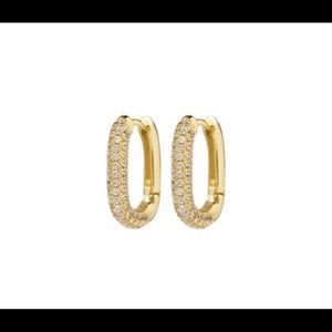 Diamond(CZ) huggie earrings